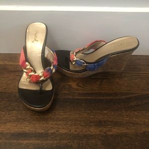 Multi Colored Wedge Heel